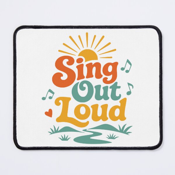 Item preview, Sing Out Loud – Retro Seventies Joyful Life Motto designed and sold by picadillyprints.