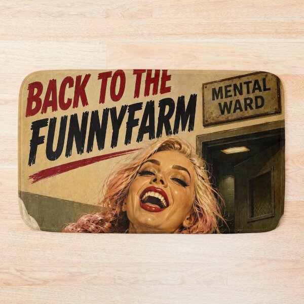 Item preview, Back to the Funny Farm – Retro Asylum Pinup designed and sold by obstinator.