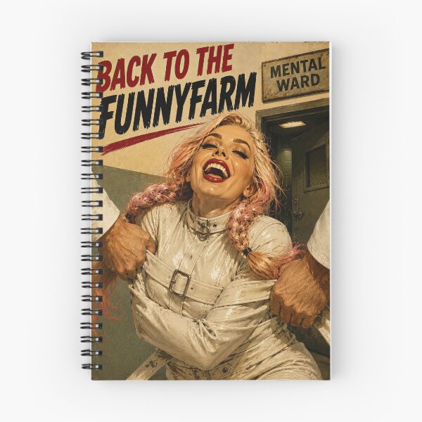 Item preview, Back to the Funny Farm – Retro Asylum Pinup designed and sold by obstinator.
