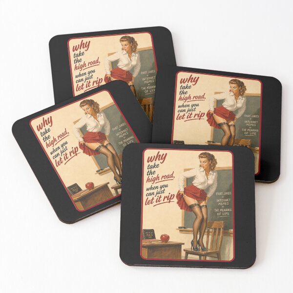 Item preview, Why Take the High Road – Retro Sarcasm Pinup designed and sold by obstinator.