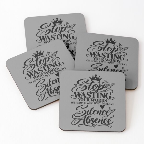 Item preview, stop wasting words on people silence absence designed and sold by OCD_JESSICA.