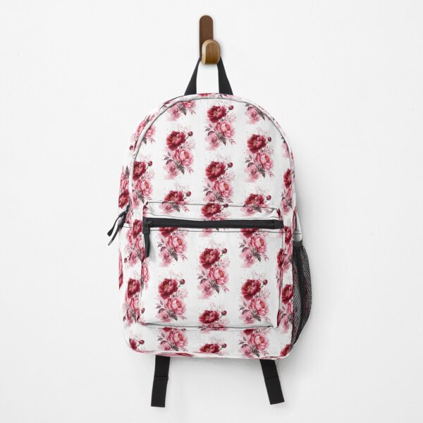 Item preview, Red and Pink Watercolor Flowers – Romantic Peony and Rose Floral Art designed and sold by ManJiangHong.