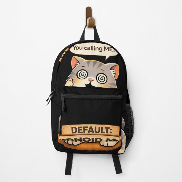 Item preview, Funny Cat Default PARANOID Mode Cat Humor Adulting Survival Meme designed and sold by Mindworx21.