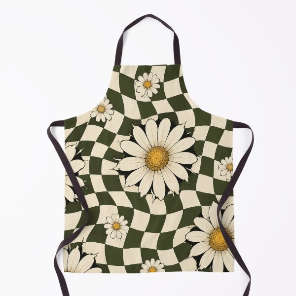 Item preview, Retro Daisies on a Wavy Checkerboard designed and sold by Side Quest Co..