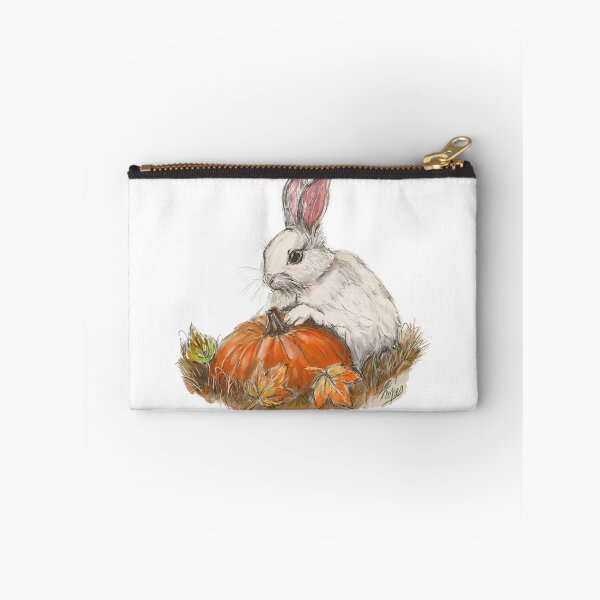 Item preview, Cozy Fall Bunny with Pumpkin designed and sold by hopenoli_art.