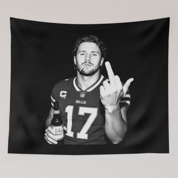 Item preview, Josh Allen Middle Finger, Buffalo Football designed and sold by NylaFrederic.