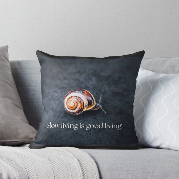 Item preview, Slow Living Is Good Living – Snail Mindfulness & Deceleration Quote designed and sold by Tammigrafie.