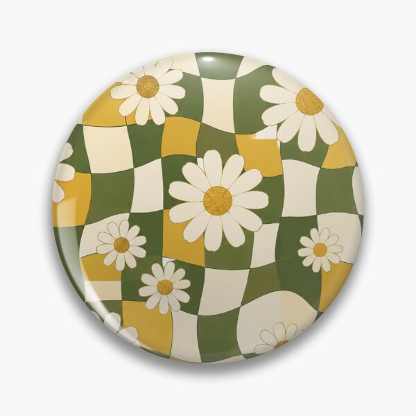 Item preview, Retro Daisy Wavy Checkerboard designed and sold by Side Quest Co..