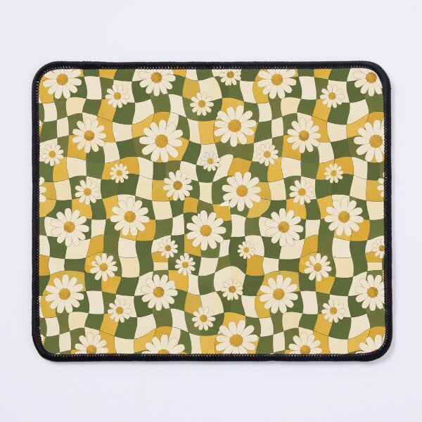 Item preview, Retro Daisy Wavy Checkerboard designed and sold by Side Quest Co..