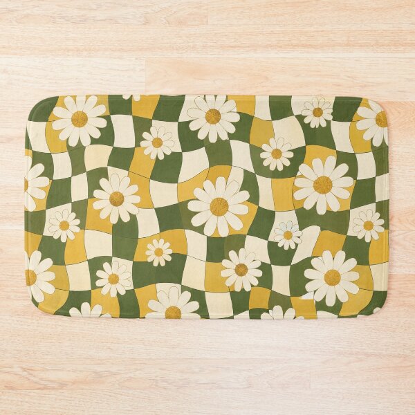 Item preview, Retro Daisy Wavy Checkerboard designed and sold by Side Quest Co..