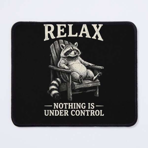 Item preview, Relax Nothing is Under Control Funny Raccoon Surrender designed and sold by w66aboo.