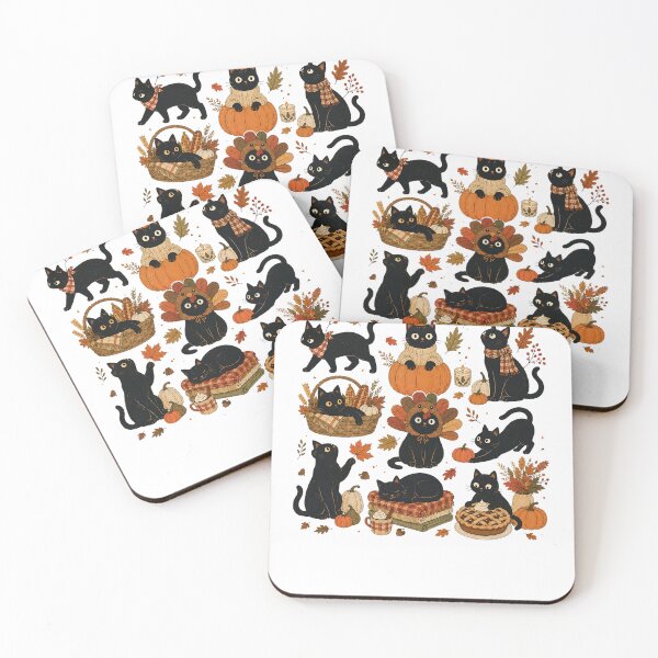 Item preview, Thanksgiving Cat Retro Black Cat Cozy Season  designed and sold by LandFinStudio.