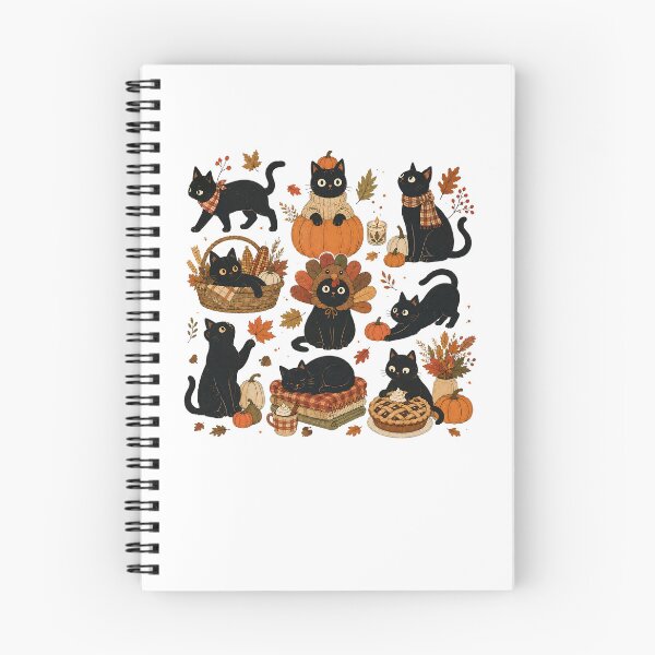 Item preview, Thanksgiving Cat Retro Black Cat Cozy Season  designed and sold by LandFinStudio.