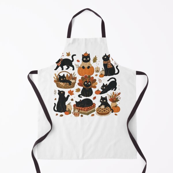Item preview, Thanksgiving Cat Retro Black Cat Cozy Season  designed and sold by LandFinStudio.