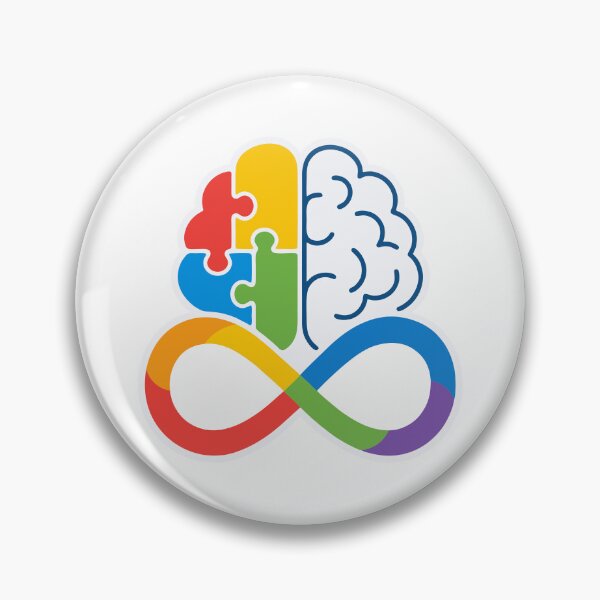 Item preview, Autism and Neurodiversity Infinity Symbol with Brain and Colorful Puzzle Pieces   designed and sold by JrNergal.