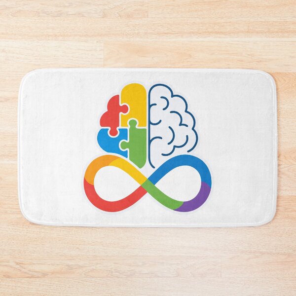 Item preview, Autism and Neurodiversity Infinity Symbol with Brain and Colorful Puzzle Pieces   designed and sold by JrNergal.