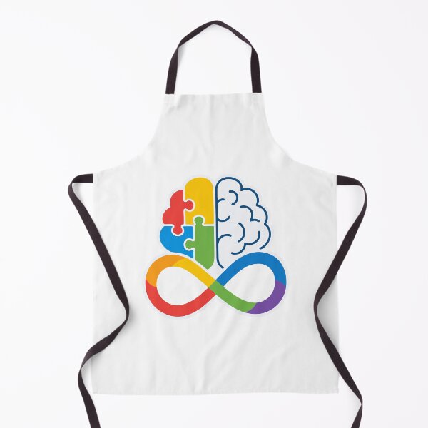 Item preview, Autism and Neurodiversity Infinity Symbol with Brain and Colorful Puzzle Pieces designed and sold by JrNergal.