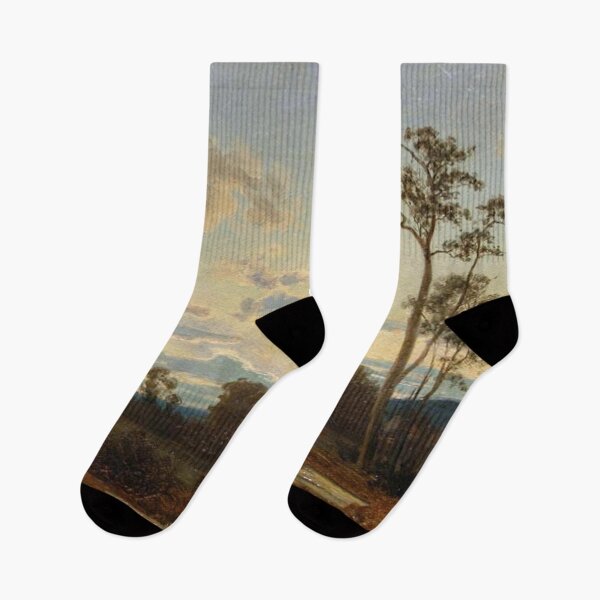 Item preview, A River Landscape at Sunset designed and sold by SharonTheFirst.