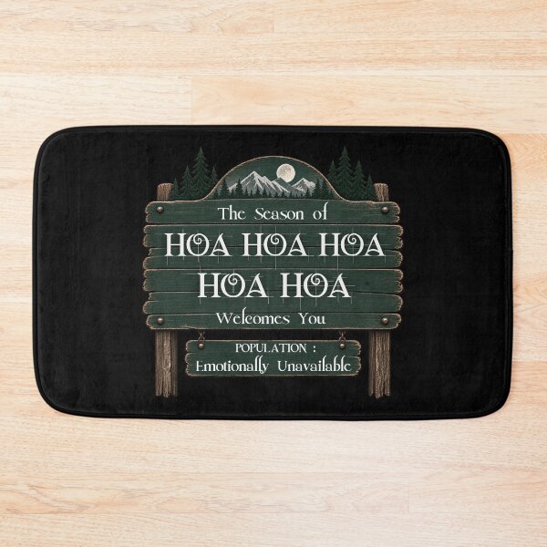 Item preview, Hoa Hoa Hoa Season Christmas Welcome Sign, Cozy Pacific Northwest designed and sold by DoodleDooArt.