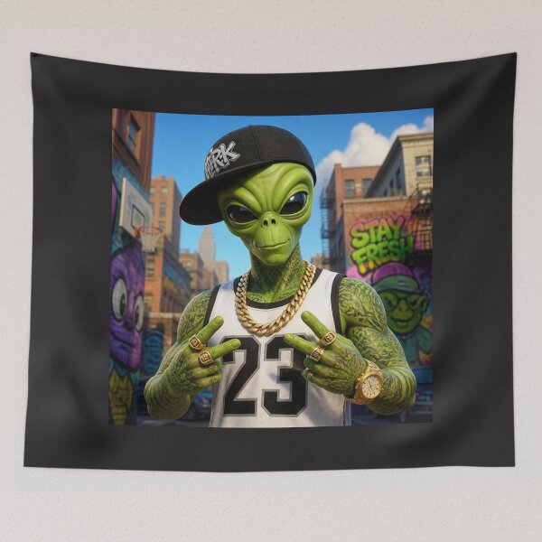 Item preview, Streetwear Alien 23 Urban Style Cartoon designed and sold by MargaretPolanco.