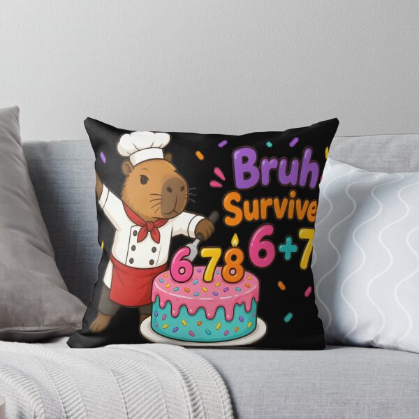 Item preview, Bruh I Survived 6 Plus 7 Disco Capybara Art designed and sold by DailySparks.