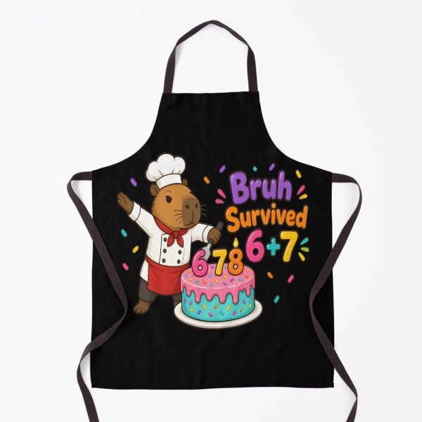 Item preview, Bruh I Survived 6 Plus 7 Disco Capybara Art designed and sold by DailySparks.