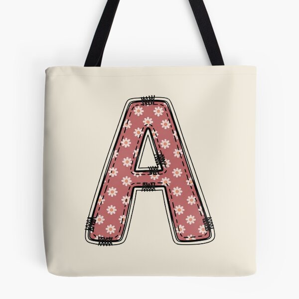 Item preview, Embroidery Dusty rose Letter A with floral Pattern designed and sold by ITCHAWAWAA.