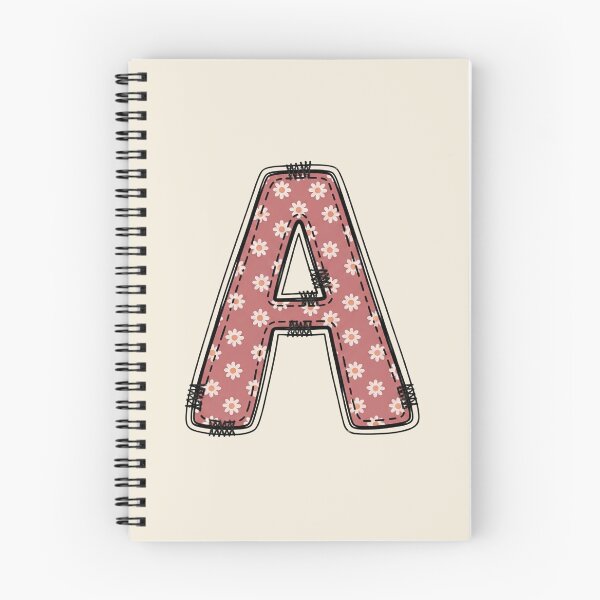 Item preview, Embroidery Dusty rose Letter A with floral Pattern designed and sold by ITCHAWAWAA.