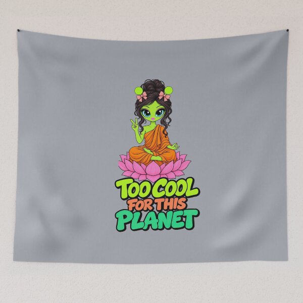 Item preview, Too Cool for This Planet – Zen Alien designed and sold by Aimetoi.