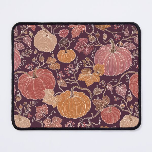 Item preview, Vintage Burgundy Pumpkin Botanical Pattern – Elegant Autumn Harvest designed and sold by MonNoir.