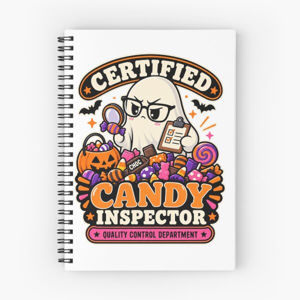 Item preview, Certified Candy Inspector | Cute Ghost Halloween Occupational Art designed and sold by DmaarGroup.