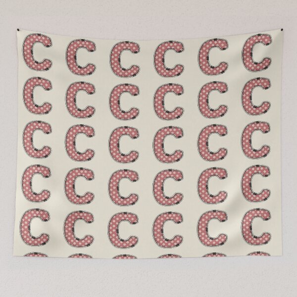 Item preview, Embroidery Dusty rose Letter C with floral Pattern designed and sold by ITCHAWAWAA.