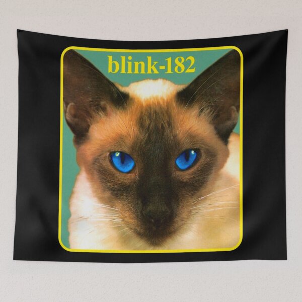 Item preview, Blink-182 Yellow Logo Abstract Neon Bunny Pop Punk Art Design designed and sold by AselaDesigns.