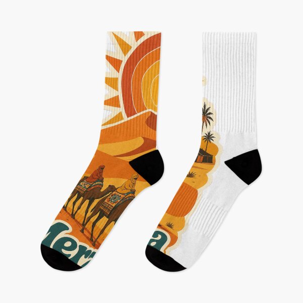 Item preview, Merzouga Morocco Travel Souvenir - Retro Illustration designed and sold by VisualArtsOasis.