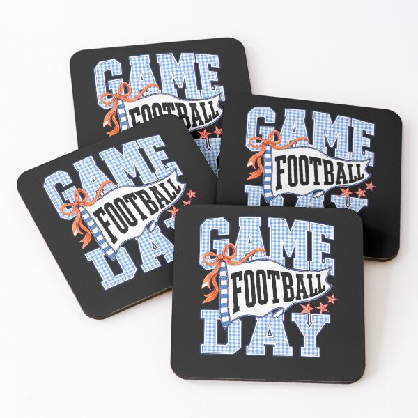 Item preview, Blue Gingham Game Day Football Bow Touchdown Fall Lovers designed and sold by Eat-Apples.