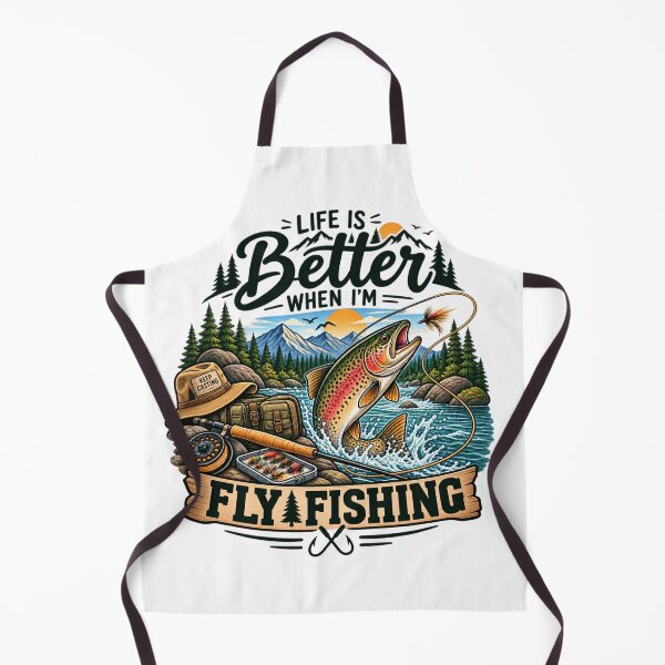 Item preview, Life Is Better When I'm Fly Fishing | Trout Fishing Mountain River Outdoor T-Shirt designed and sold by Canvas Harbor.