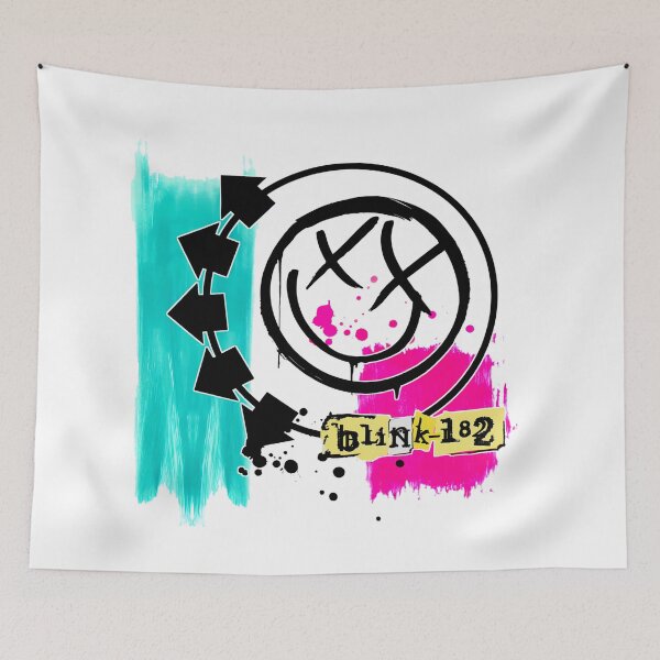 Item preview, Blink-182 Yellow Logo Abstract Neon Bunny Pop Punk Art Design designed and sold by AselaDesigns.
