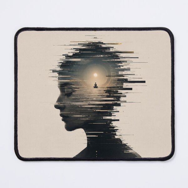 Item preview, The Quiet Center – Minimalist Spiritual Meditation Portrait designed and sold by SacredLensV.