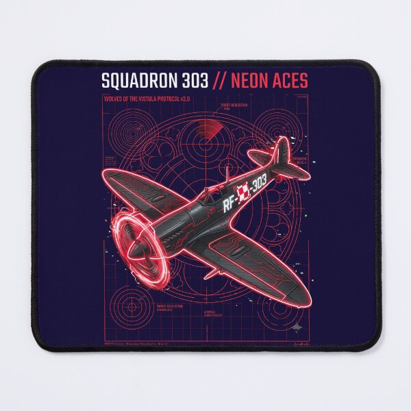 Item preview, Squadron 303 Cyberpunk Aircraft Neon Art designed and sold by Fairytale_Flowers.