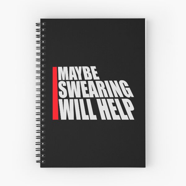Item preview, Maybe Swearing Will Help Funny Cursing Humor Logo designed and sold by shirt-o-mat.