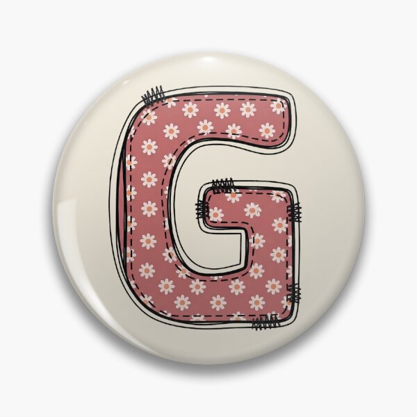 Item preview,  Embroidery Dusty rose Letter G with floral Pattern designed and sold by ITCHAWAWAA.