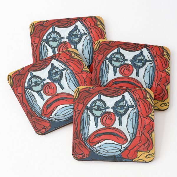 Item preview, The Melancholy Jester – Expressive Clown Portrait designed and sold by Dwaalhaas.com.