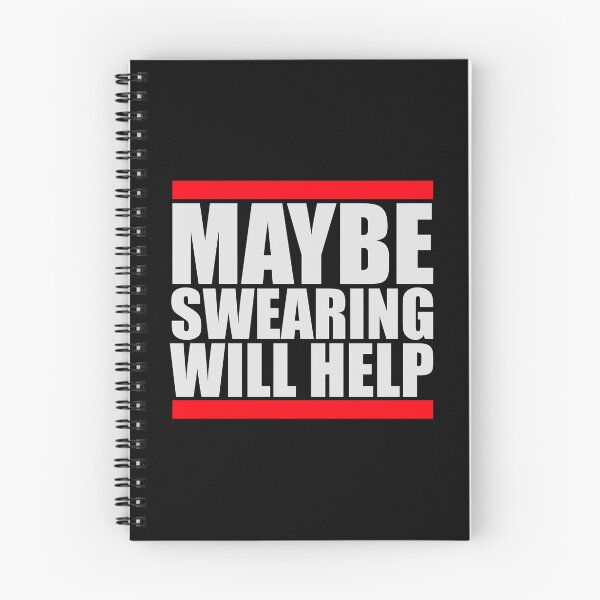Item preview, Maybe Swearing Will Help Funny Cursing Humor Logo designed and sold by shirt-o-mat.