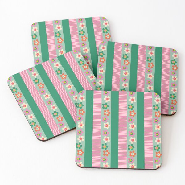 Item preview, Cheerful Flowers and Stripes Finnish Pattern designed and sold by kierkegaard.