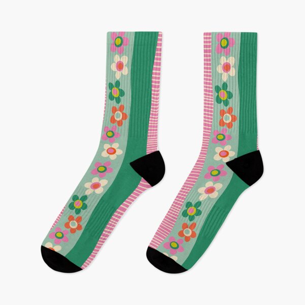 Item preview, Cheerful Flowers and Stripes Finnish Pattern designed and sold by kierkegaard.