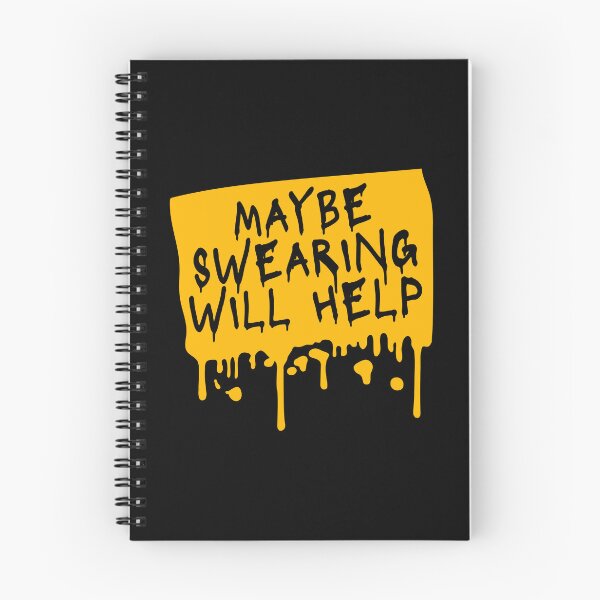 Item preview, Maybe Swearing Will Help Funny Cursing Humor Logo designed and sold by shirt-o-mat.
