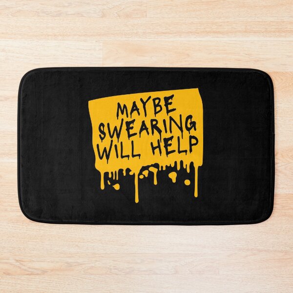 Item preview, Maybe Swearing Will Help Funny Cursing Humor Logo designed and sold by shirt-o-mat.