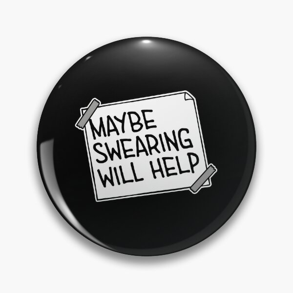 Item preview, Maybe Swearing Will Help Funny Cursing Humor Logo designed and sold by shirt-o-mat.