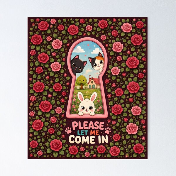 Item preview, Cute Cats And Bunny Keyhole Art designed and sold by Pure Craft.