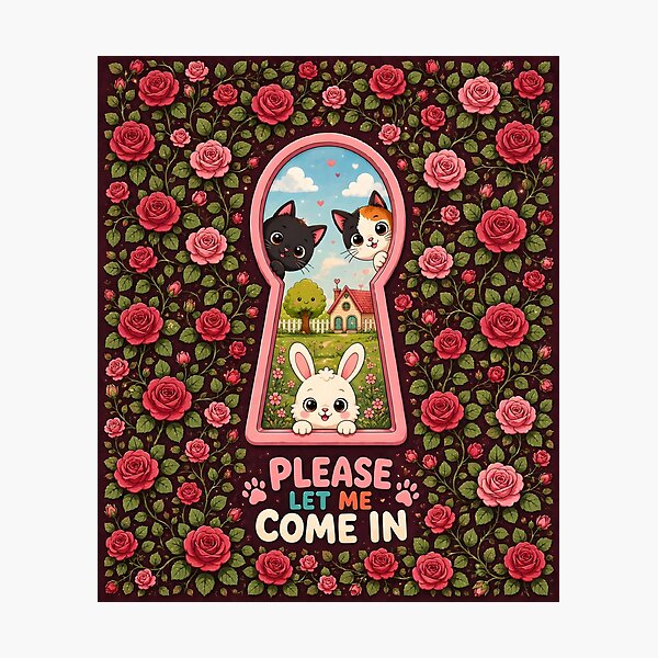 Item preview, Cute Cats And Bunny Keyhole Art designed and sold by Pure Craft.